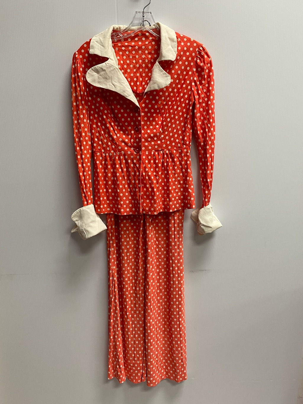 Polka Dot 1970s Gogo Dancing Handmade Two Piece Set Sz Xs